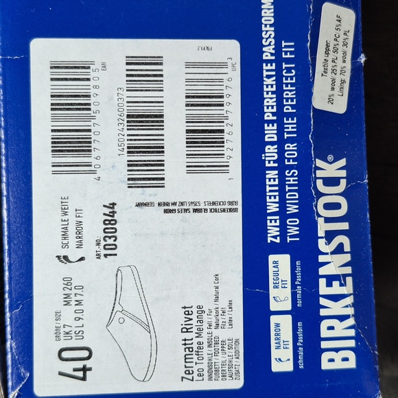 Birkenstock Zermatt Wool Felt Shearling Clogs In Toffee Melange,Size 40, NWT - Picture 8 of 17